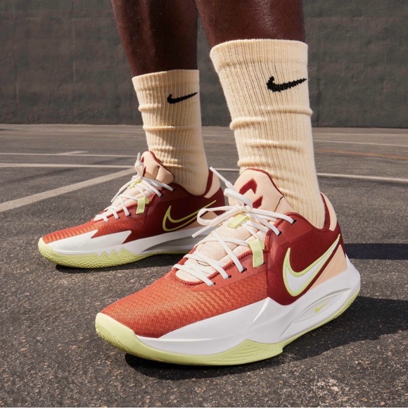 Nike Precision VI Rugged Orange/Lemon Twist Basketball Shoes 6.5 - Picture 2 of 7